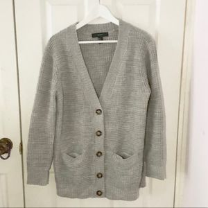 Oversized buttoned-down sweater